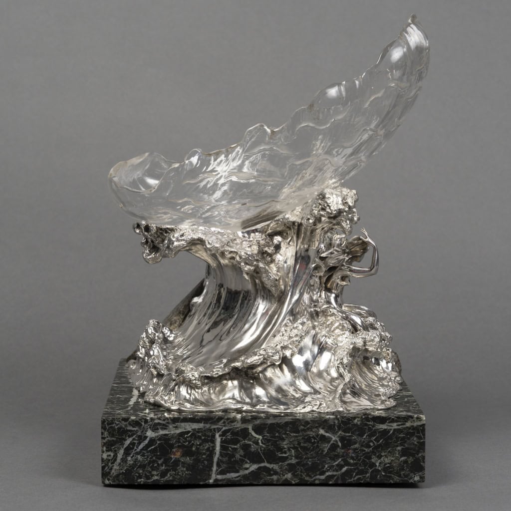 Centre de table en Argent “La Vague” par AUGER successeur de FROMENT MEURICE XXe 3