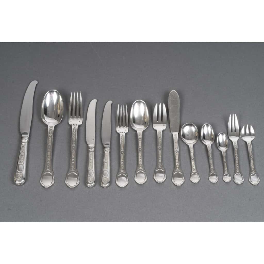 Tétard Frères Ménagère Argent massif 187 pièces Modèle “Versailles” 3