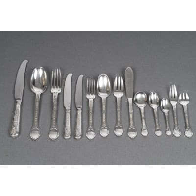 Tétard Frères Ménagère Argent massif 187 pièces Modèle “Versailles”