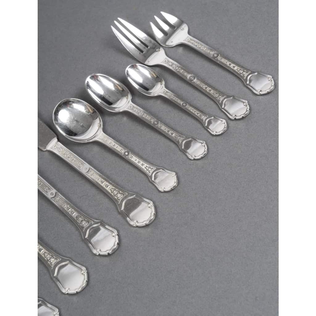 Tétard Frères Ménagère Argent massif 187 pièces Modèle “Versailles” 8