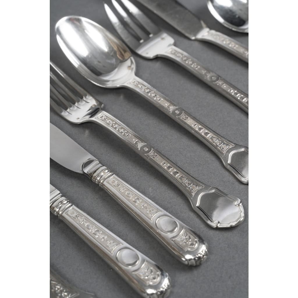 Tétard Frères Ménagère Argent massif 187 pièces Modèle “Versailles” 10