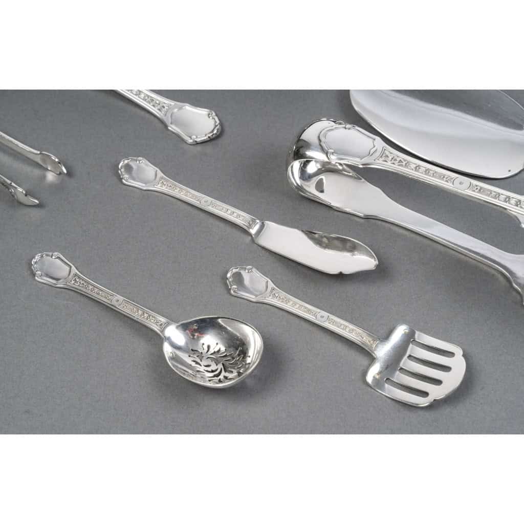 Tétard Frères Ménagère Argent massif 187 pièces Modèle “Versailles” 23