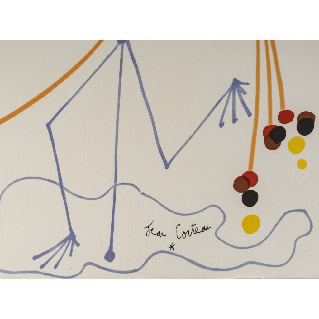 Lithographie par Raymond MORETTI et Jean COCTEAU 4