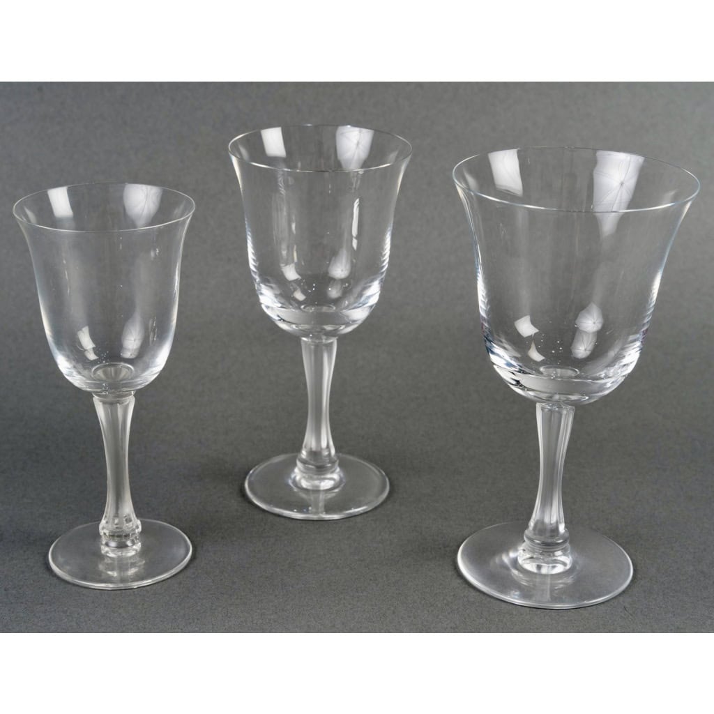 1939 René Lalique – Service De Verres Barsac Cristal Blanc – 24 Pièces 4