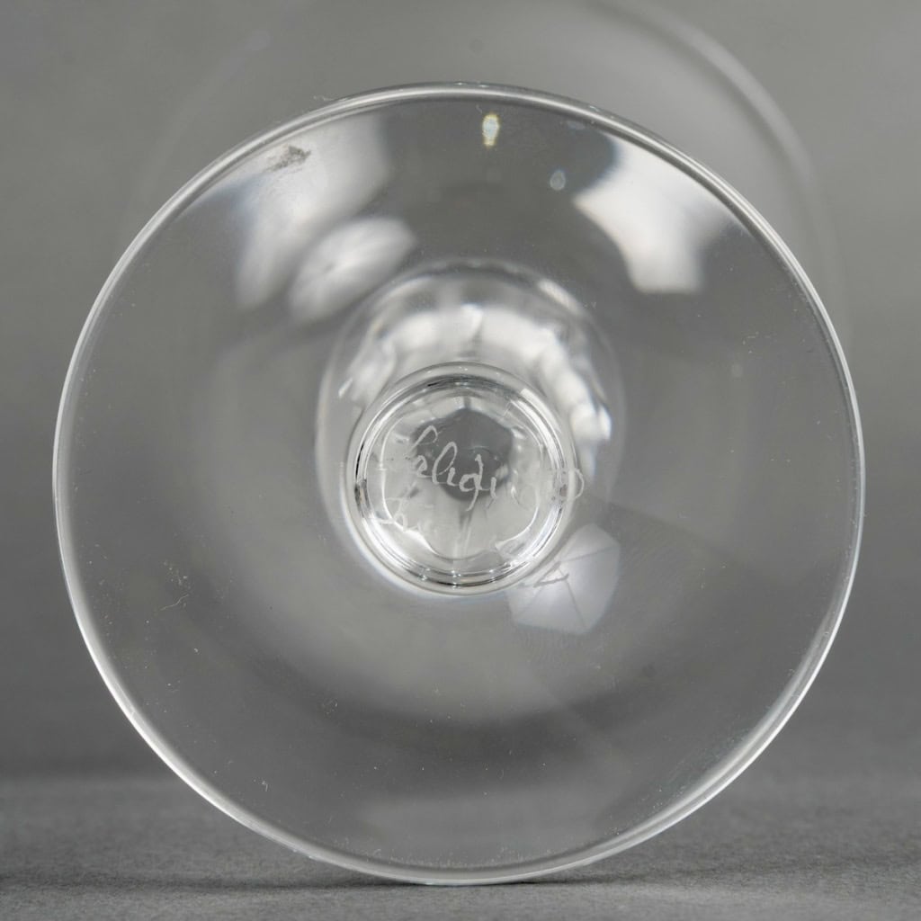 1939 René Lalique – Service De Verres Barsac Cristal Blanc – 24 Pièces 6