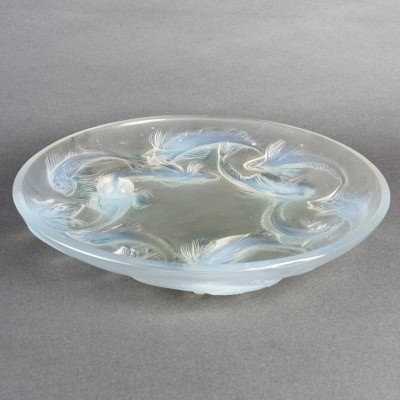 1920 René Lalique – Coupe Plat Martigues Poissons Verre Opalescent