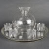 1922 René Lalique – Service Coquelicot Verre Blanc – 6 Verres, 1 Carafe, 1 Plateau 16