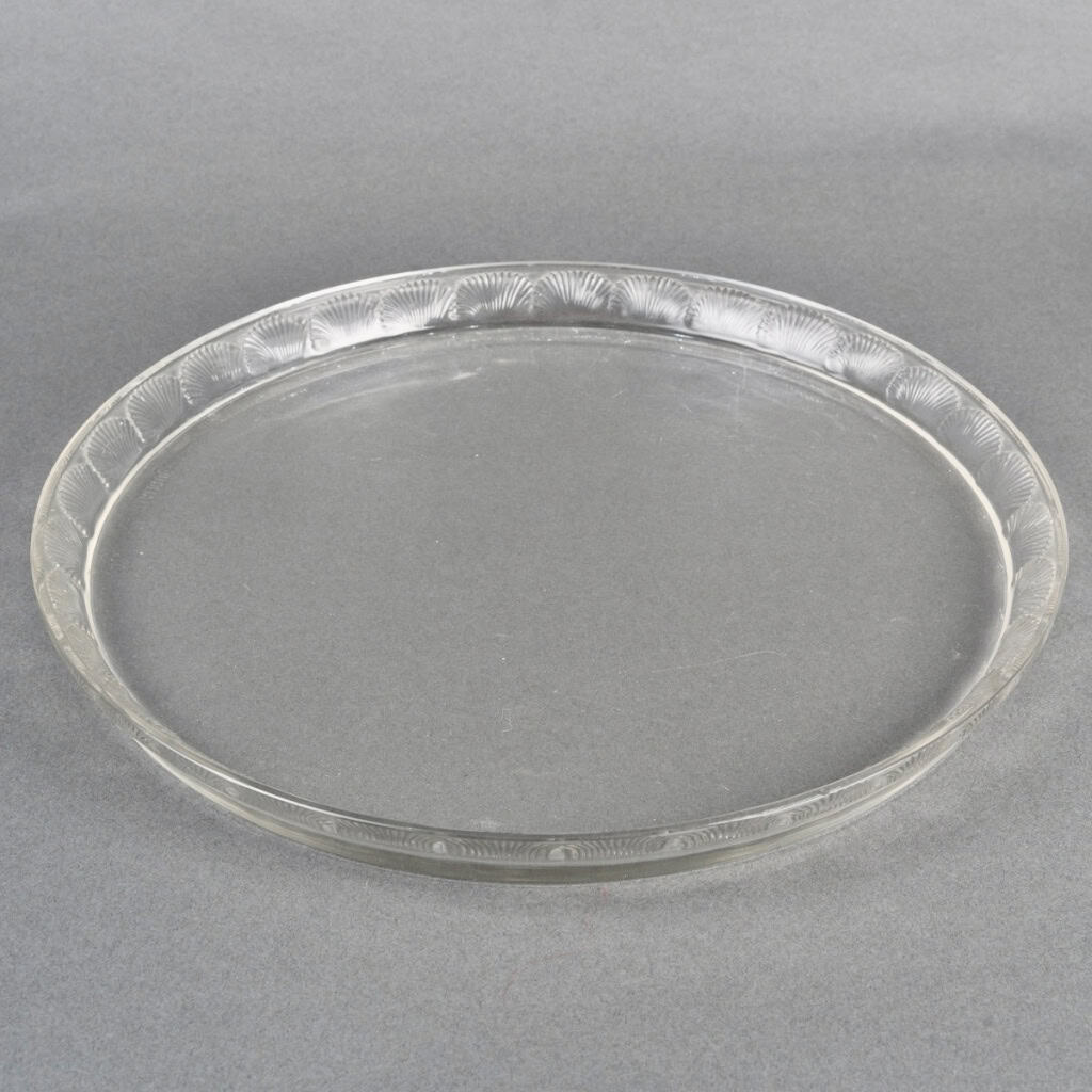1922 René Lalique – Service Coquelicot Verre Blanc – 6 Verres, 1 Carafe, 1 Plateau 10