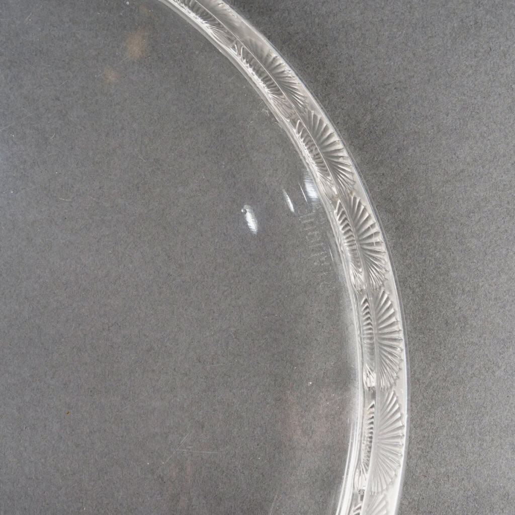 1922 René Lalique – Service Coquelicot Verre Blanc – 6 Verres, 1 Carafe, 1 Plateau 11