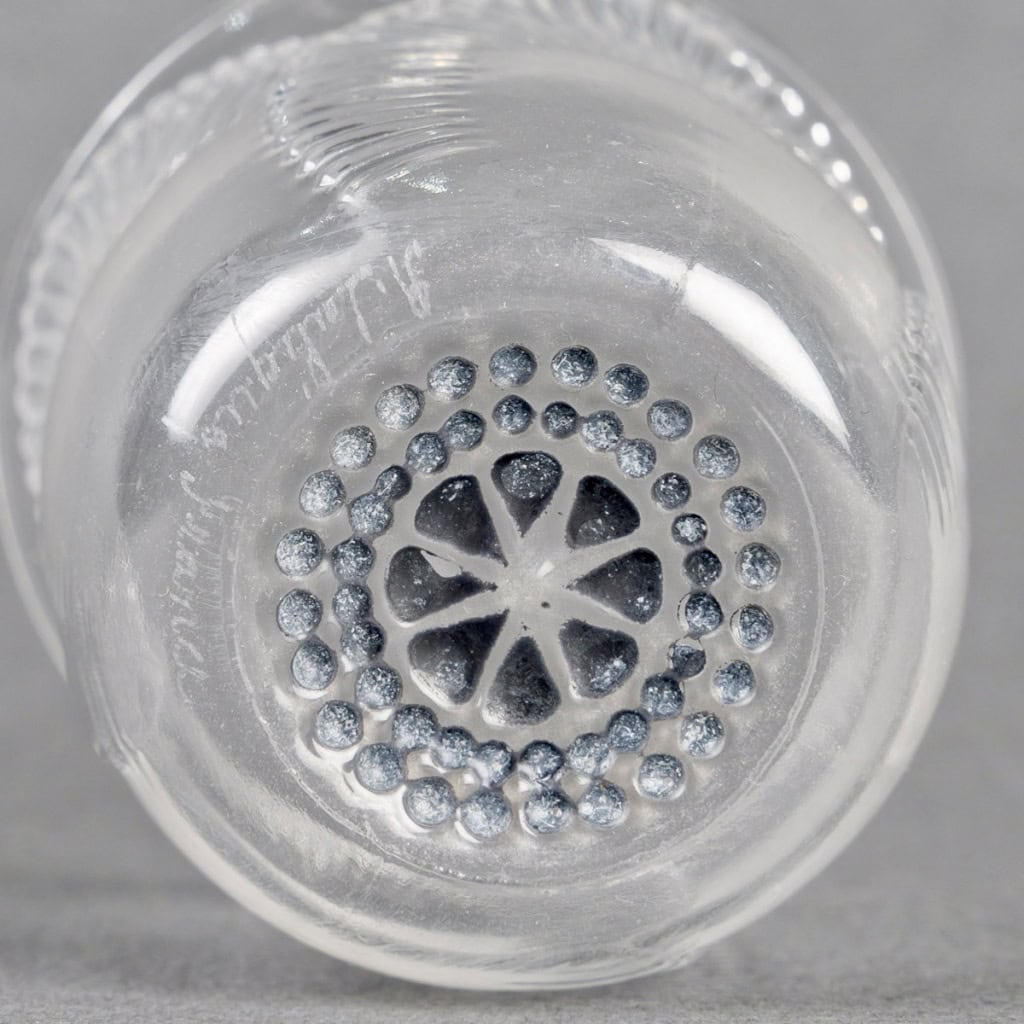 1922 René Lalique – Service Coquelicot Verre Blanc – 6 Verres, 1 Carafe, 1 Plateau 14