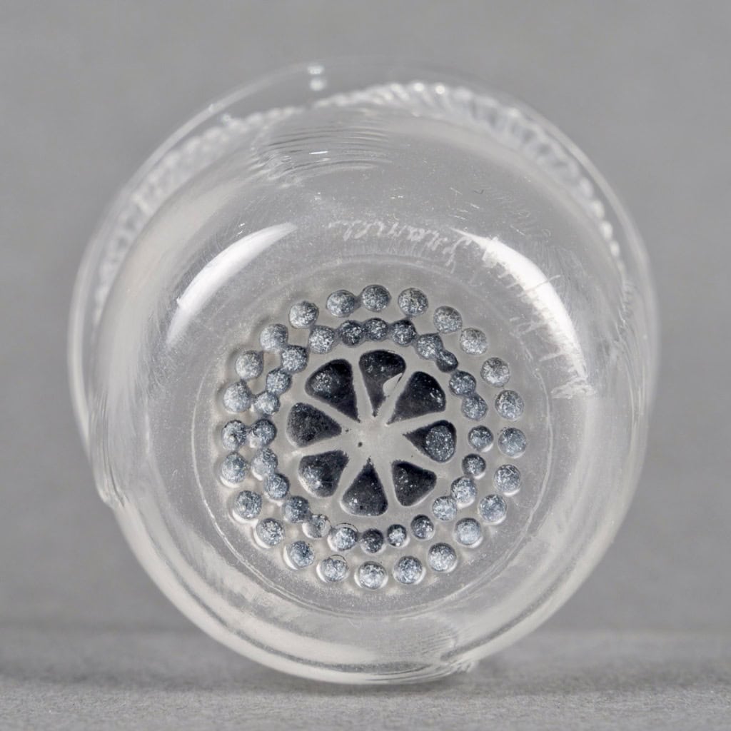 1922 René Lalique – Service Coquelicot Verre Blanc – 6 Verres, 1 Carafe, 1 Plateau 15