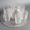 1931 René Lalique – Service Blidah Verre Blanc – 6 Verres, 1 Carafe, 1 Plateau 16