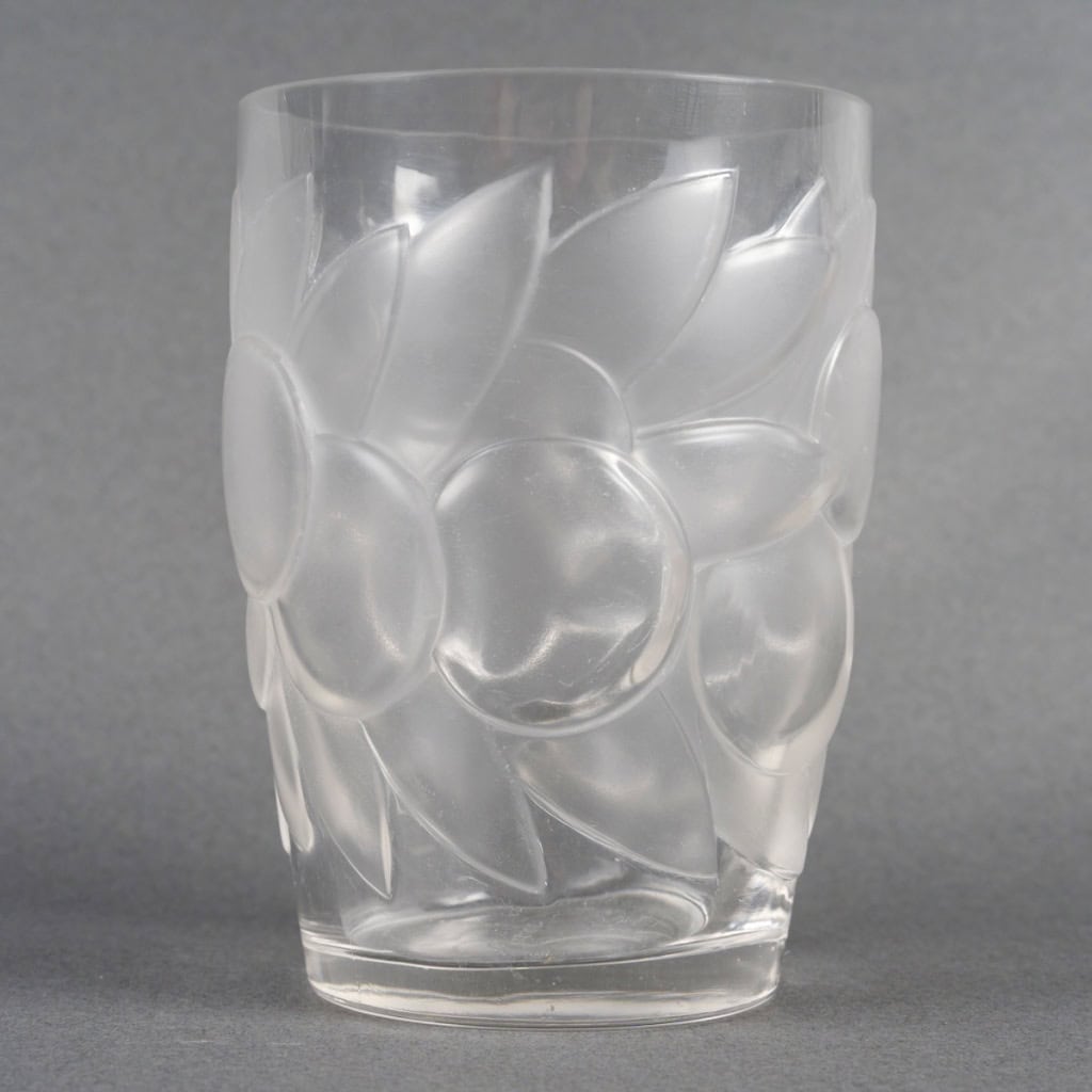 1931 René Lalique – Service Blidah Verre Blanc – 6 Verres, 1 Carafe, 1 Plateau 10
