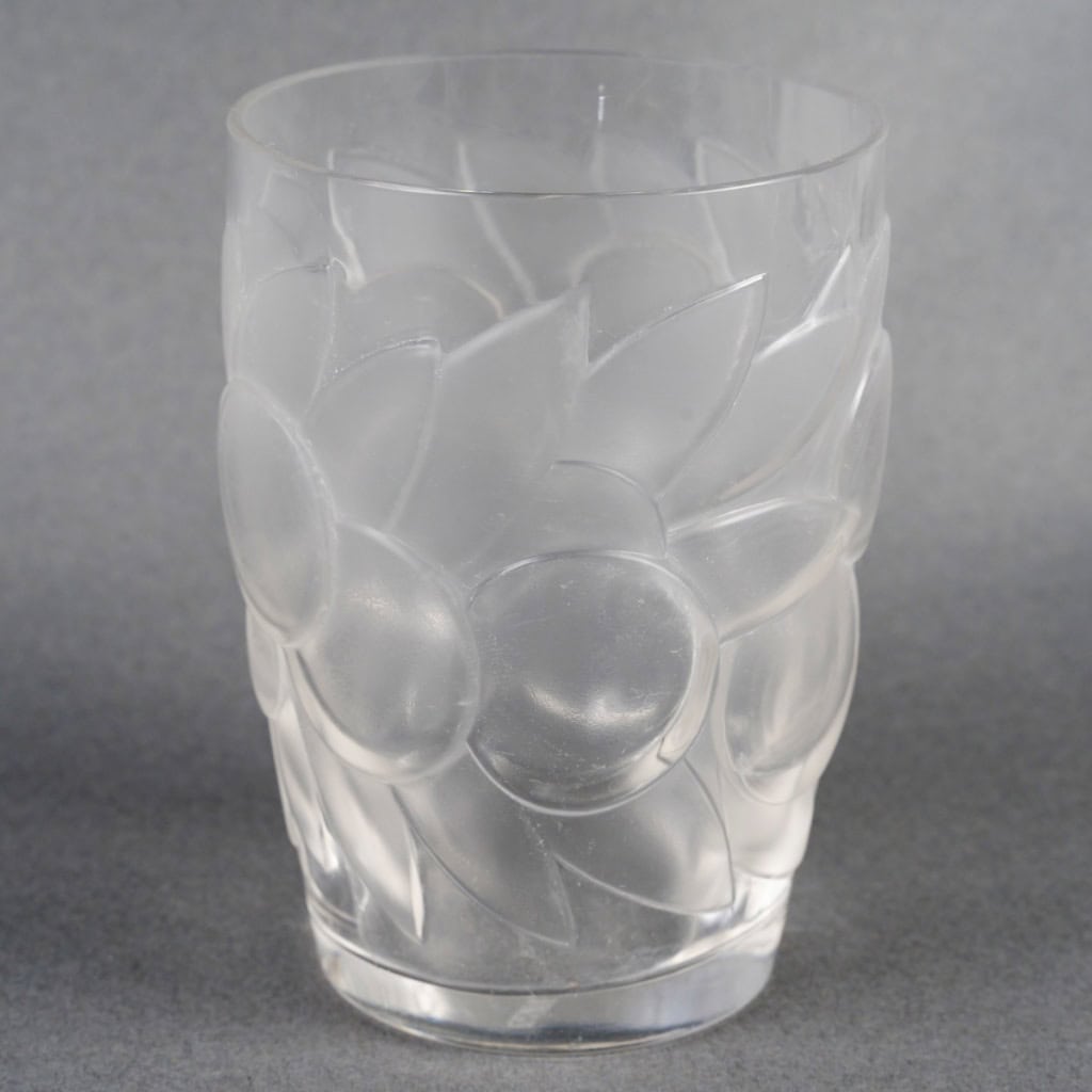 1931 René Lalique – Service Blidah Verre Blanc – 6 Verres, 1 Carafe, 1 Plateau 11