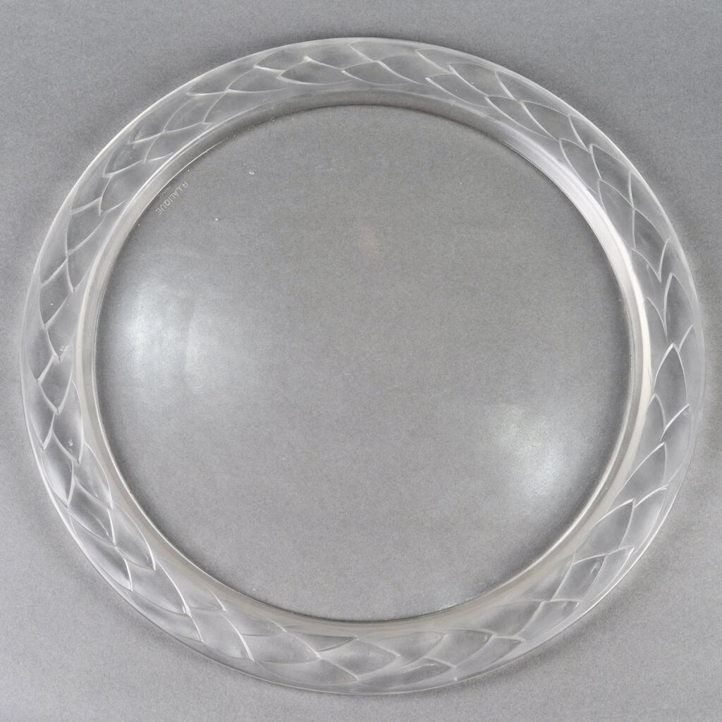 1931 René Lalique – Service Blidah Verre Blanc – 6 Verres, 1 Carafe, 1 Plateau 14