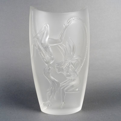 Lalique France – Vase « Cordes » Cristal Blanc