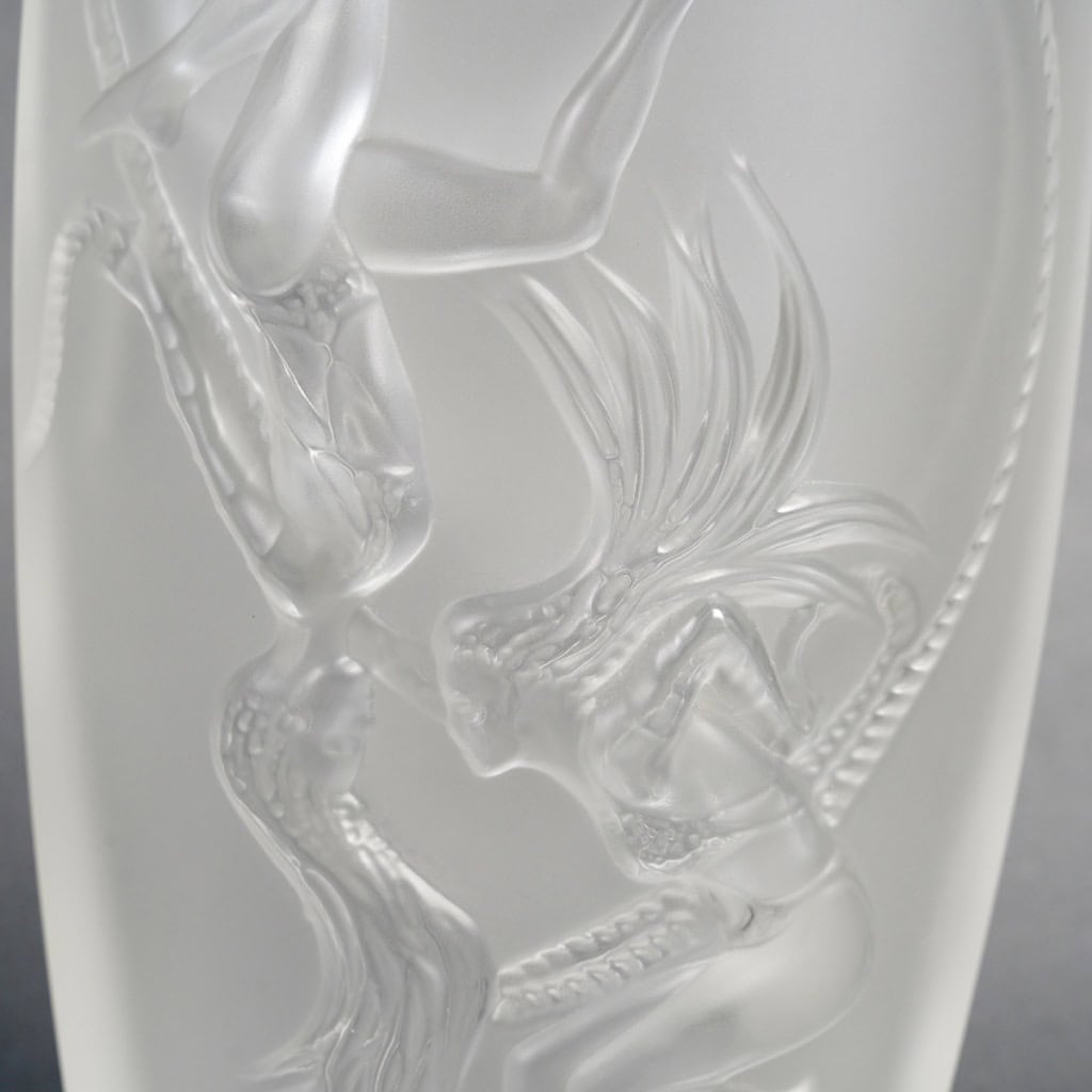 Lalique France – Vase « Cordes » Cristal Blanc 6