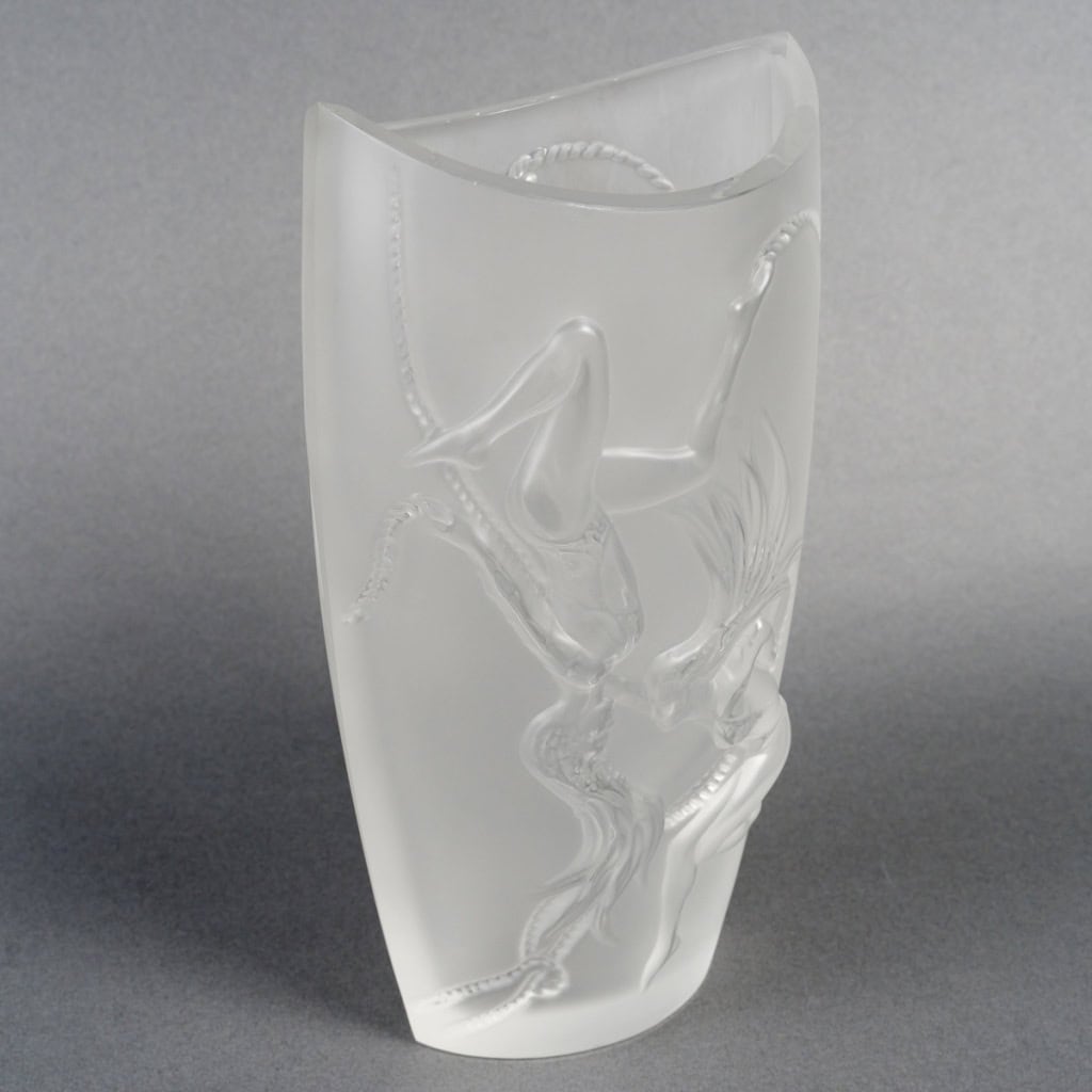 Lalique France – Vase « Cordes » Cristal Blanc 5