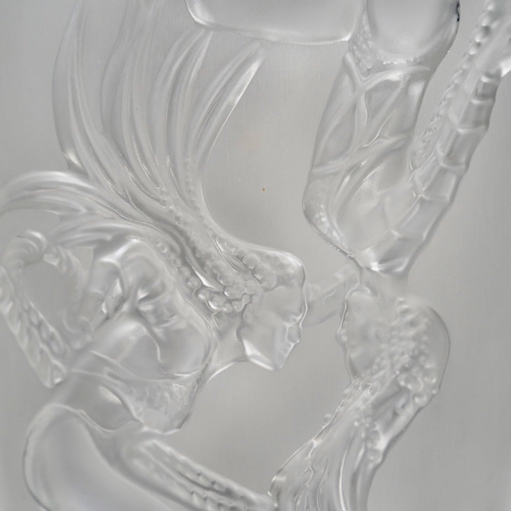 Lalique France – Vase « Cordes » Cristal Blanc 8