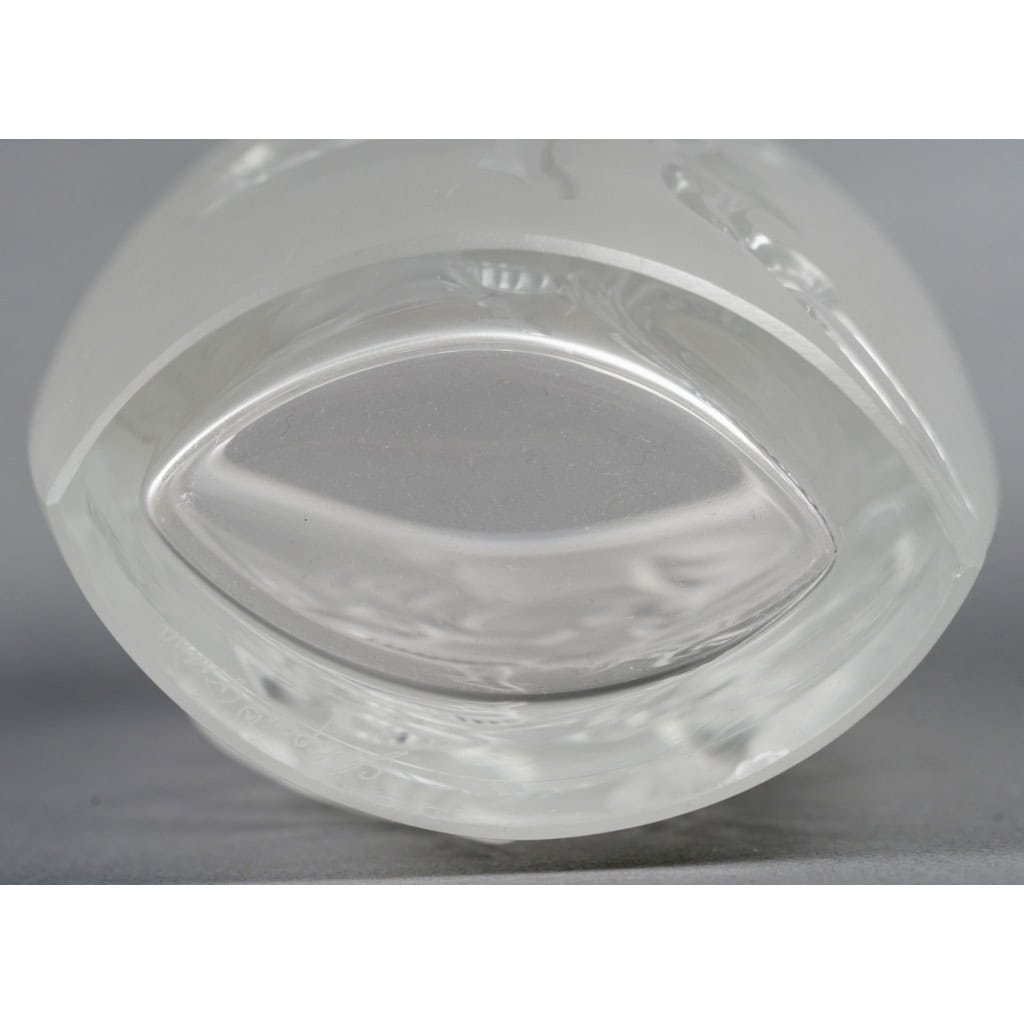 Lalique France – Vase « Cordes » Cristal Blanc 9
