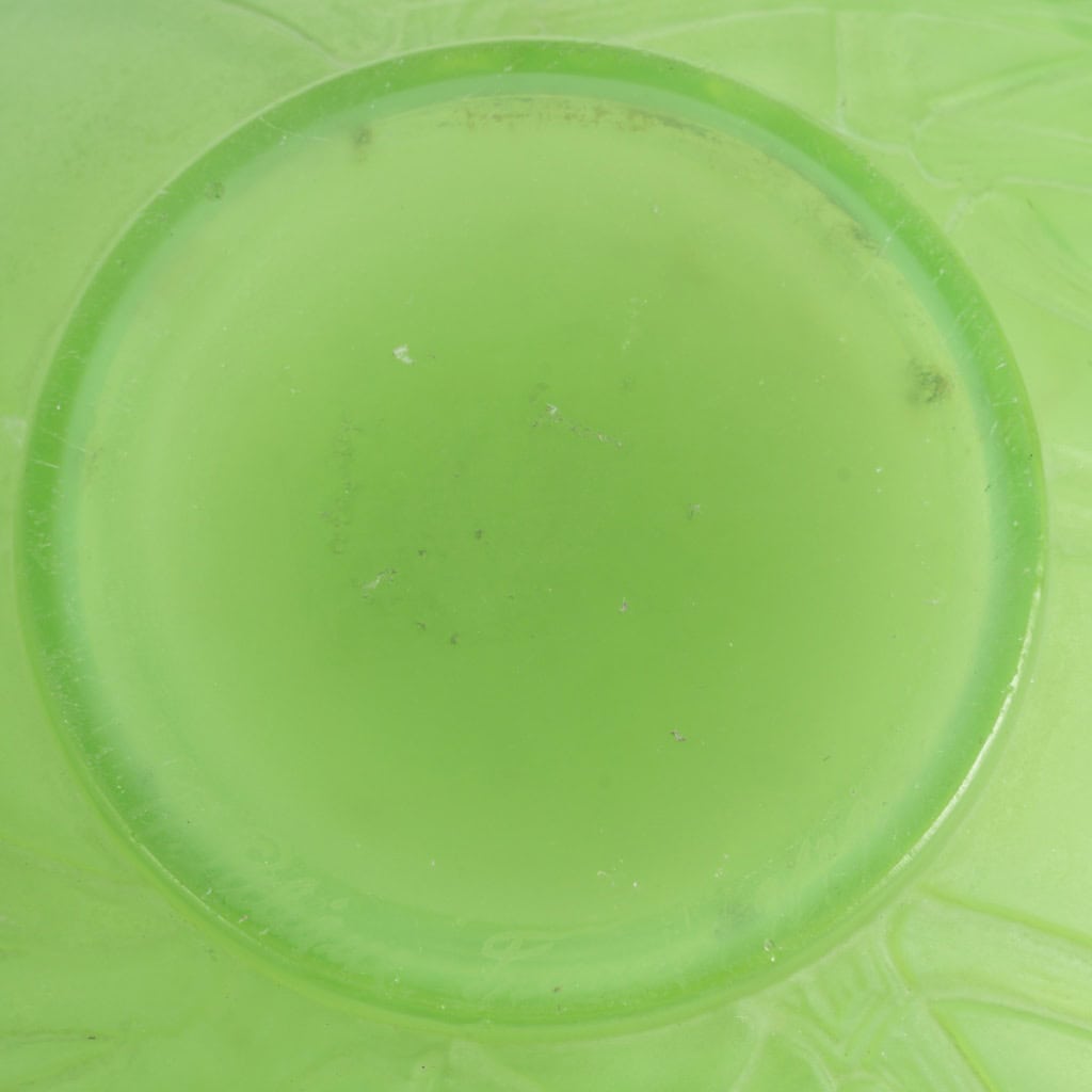 1924 René Lalique – Vase Druide Verre Vert Jade Peppermint 7