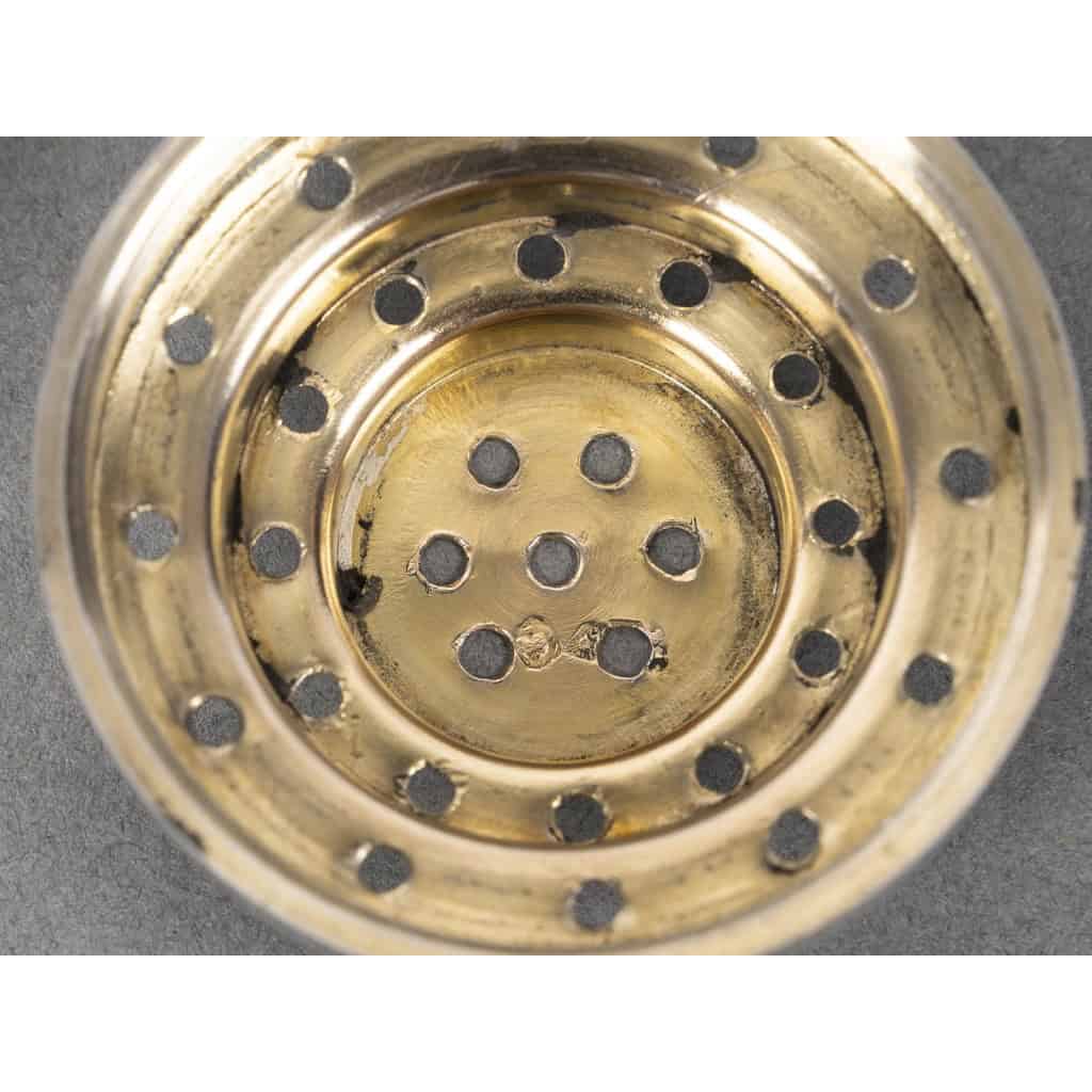 OLIER & CARON Saupoudreuse argent massif époque ART DECO 1930 18