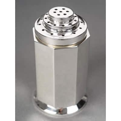 OLIER & CARON Saupoudreuse argent massif époque ART DECO 1930