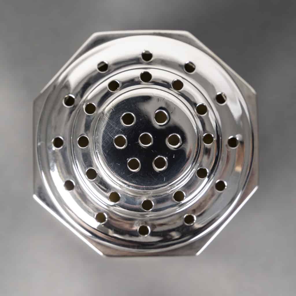 OLIER & CARON Saupoudreuse argent massif époque ART DECO 1930 21