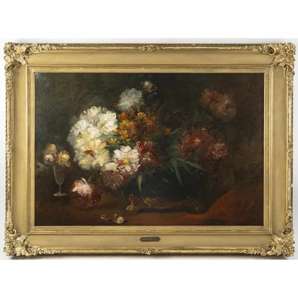Victor VINCELET 1839-1871 Grande composition florale 3