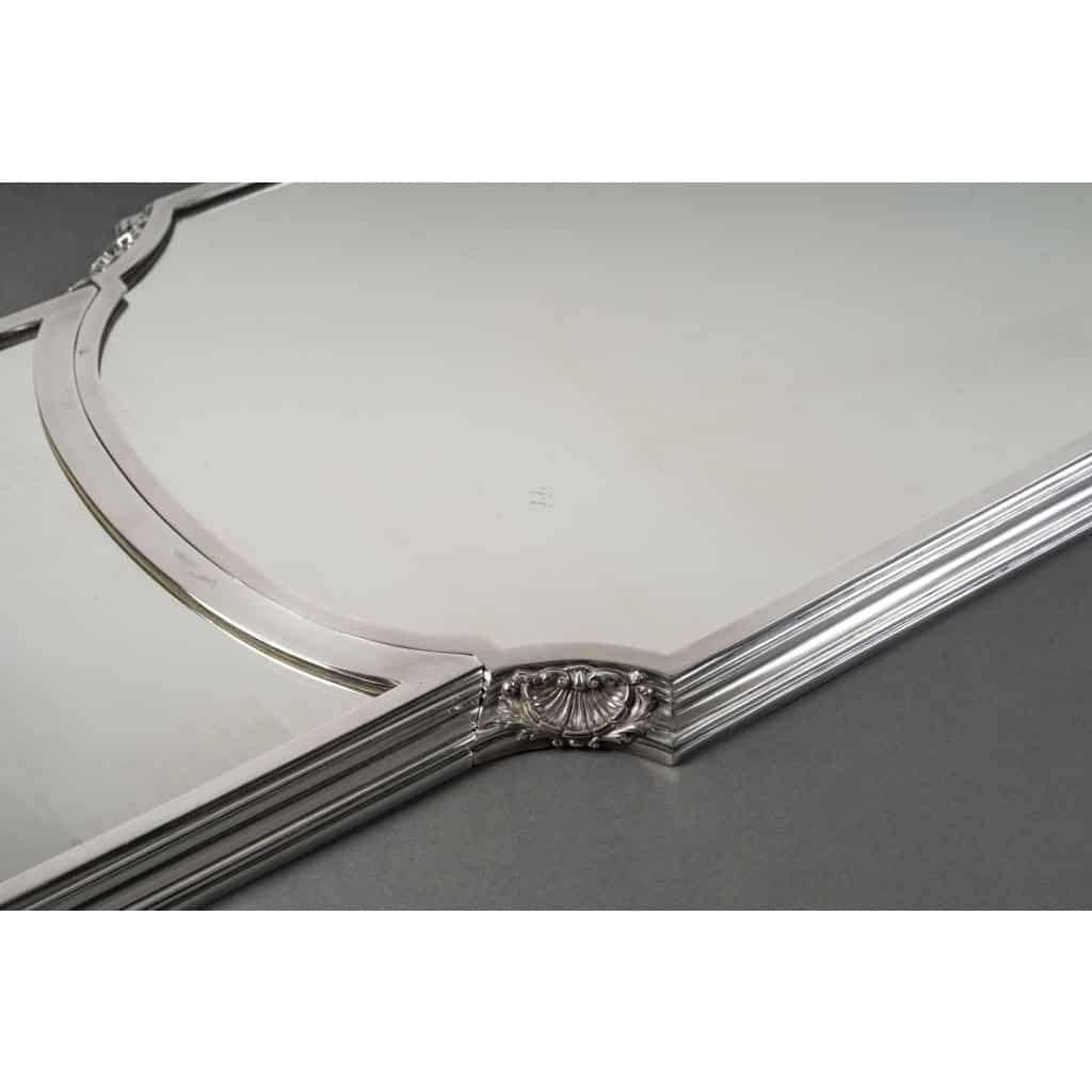 LAPPARRA Three-part mirrored table centrepiece, 1930th century, circa 40/6 XNUMX