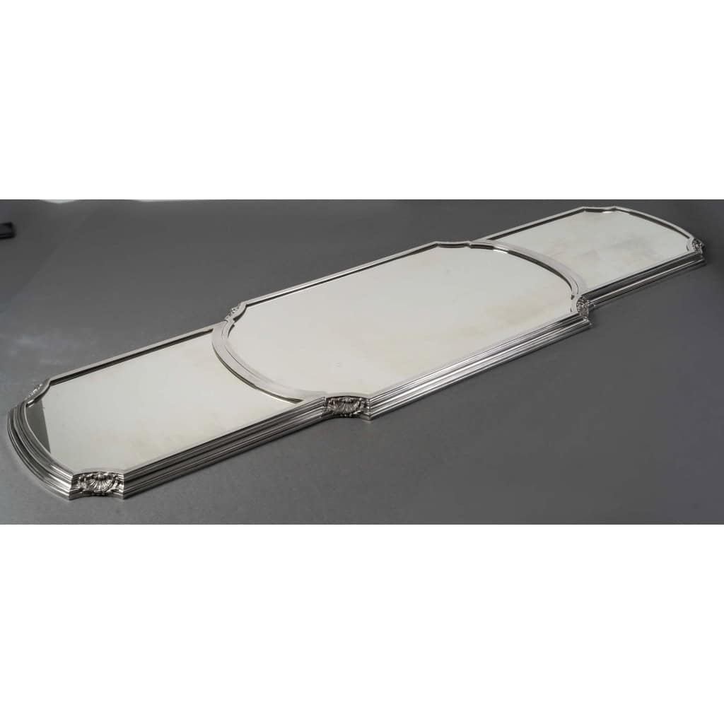 LAPPARRA Three-part mirrored table centrepiece, 1930th century, circa 40/9 XNUMX