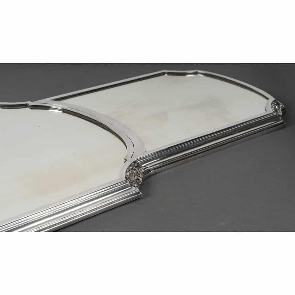 LAPPARRA Three-part mirrored table centrepiece, 1930th century, circa 40/12 XNUMX