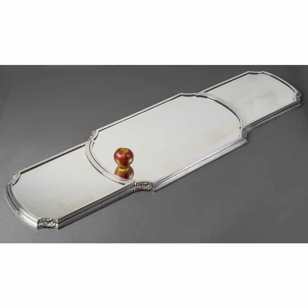 LAPPARRA Three-part mirrored table centrepiece, 1930th century, circa 40/17 XNUMX