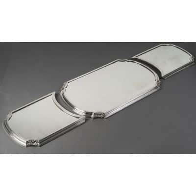 LAPPARRA Surtout de table miroirs en trois parties époque XXe vers 1930/40