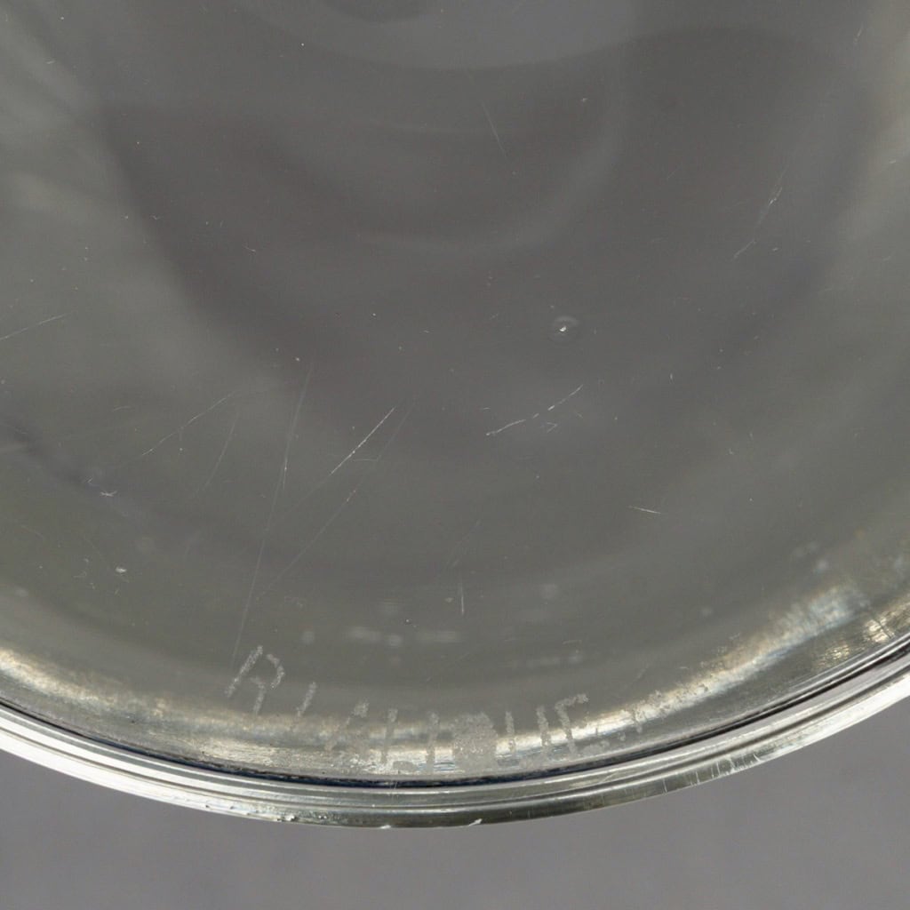 1932 René Lalique – 2 Brocs Et 1 Carafe Art Déco Fleur Verre Blanc 10