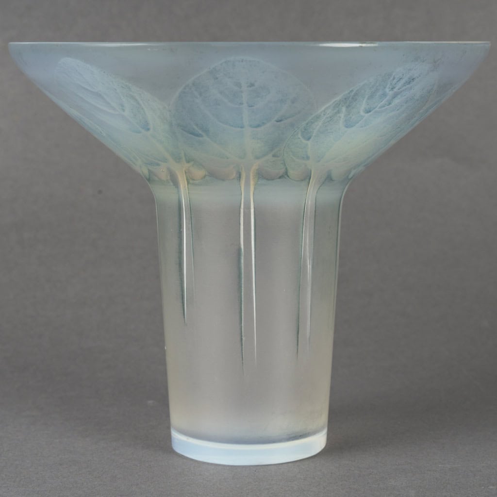 R.LALIQUE -1921 Vase Violettes Opalescent. 6