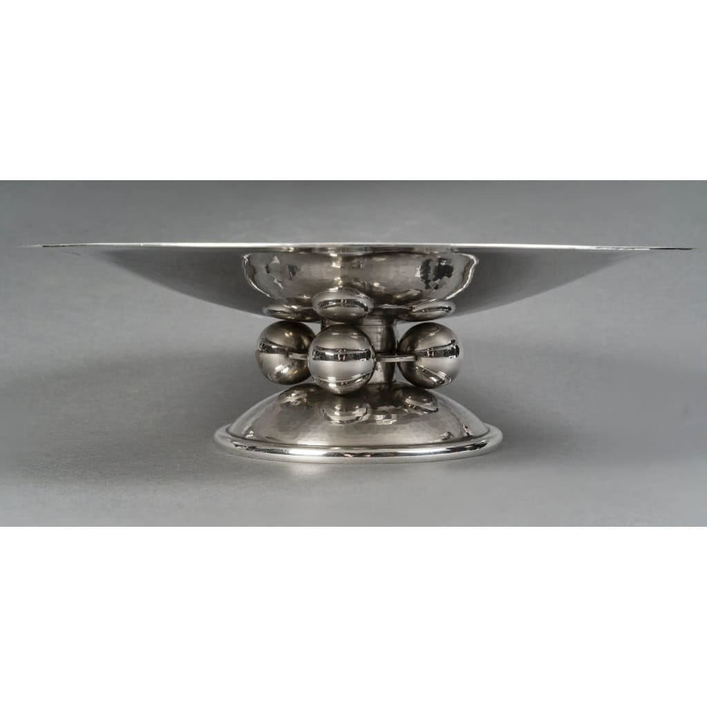 Christofle – Luc Lanel – Coupe sur pied martelée époque ART DECO 3