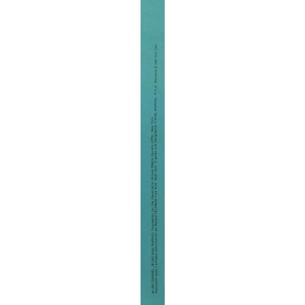 Affiche Originale, d’après Andy Warhol, Chanel N°5, Pop Art, Mode, Luxe, Couture, Parfum, Eau de Toilette, Odeur, Vert, Bleu, 1997 7
