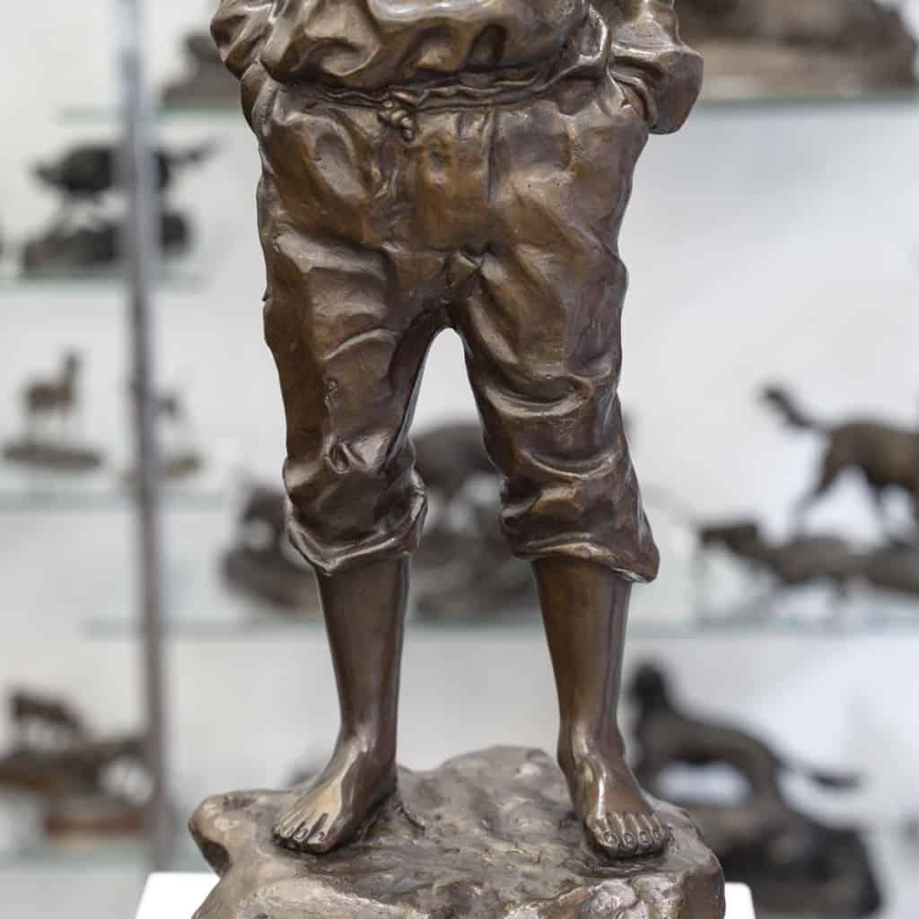 Sculpture – Mousse Siffleur , Auguste Moreau (1834-1917) – Bronze 12