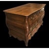 Commode Bordelaise Louis XV 18è Siècle En noyer Mouluré Et Sculpté 3 Tiroirs 19