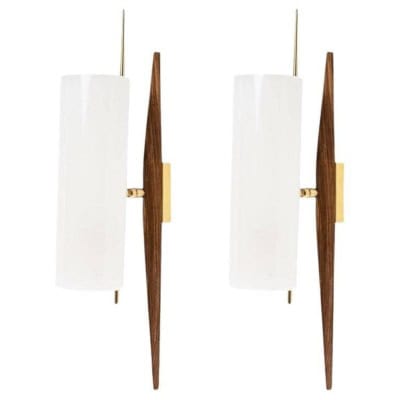 1950 Grande paire d’appliques orientables de la maison Arlus