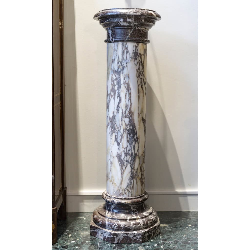 Colonne En Marbre à Plateau Tournant D’époque 19ème. 8