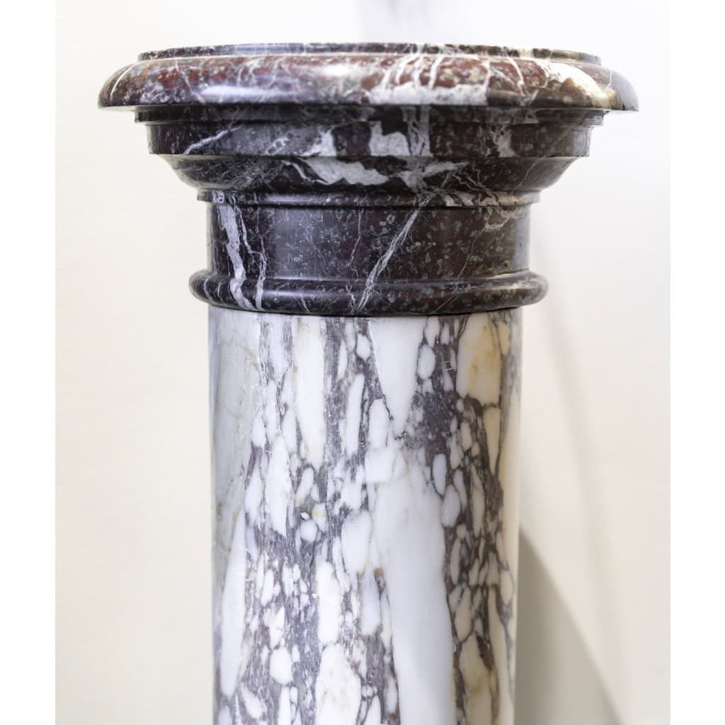 Colonne En Marbre à Plateau Tournant D’époque 19ème. 5