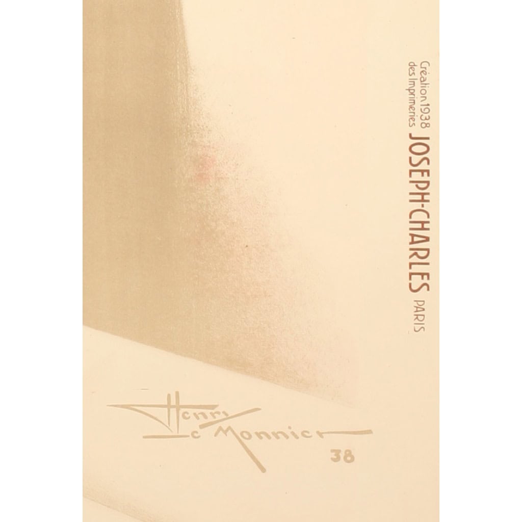 Affiche Originale, Henry Le Monnier, Armagnac Château Larresingle, Alcool, Liqueur, Spiritueux, Eau de Vie, Distillerie, Vin, Boisson, Bouteille, Verre, Homme, Costume, 1938 6