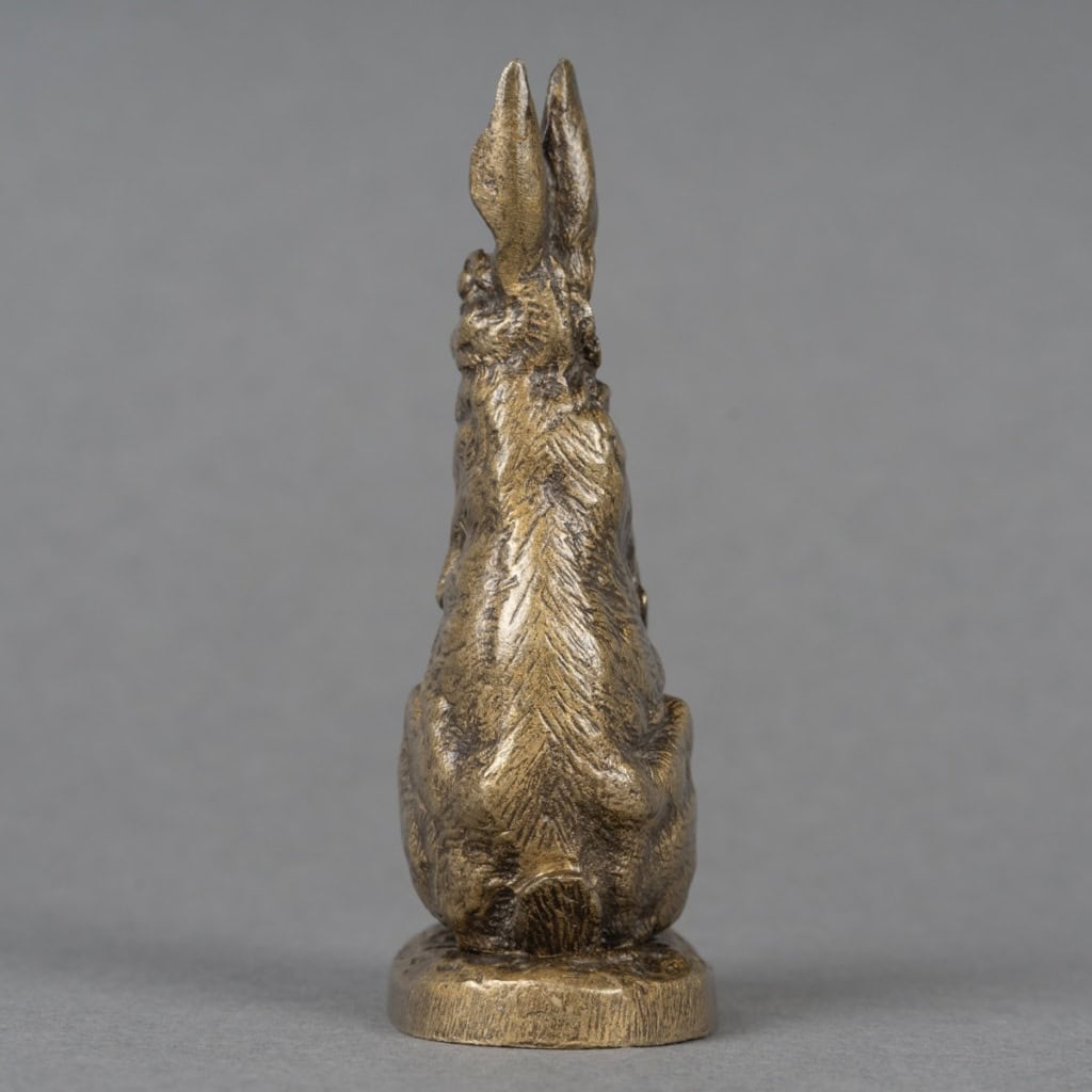 Sculpture – Lièvre à l’Arrêt , Alfred Dubucand (1828-1894) – Bronze 7