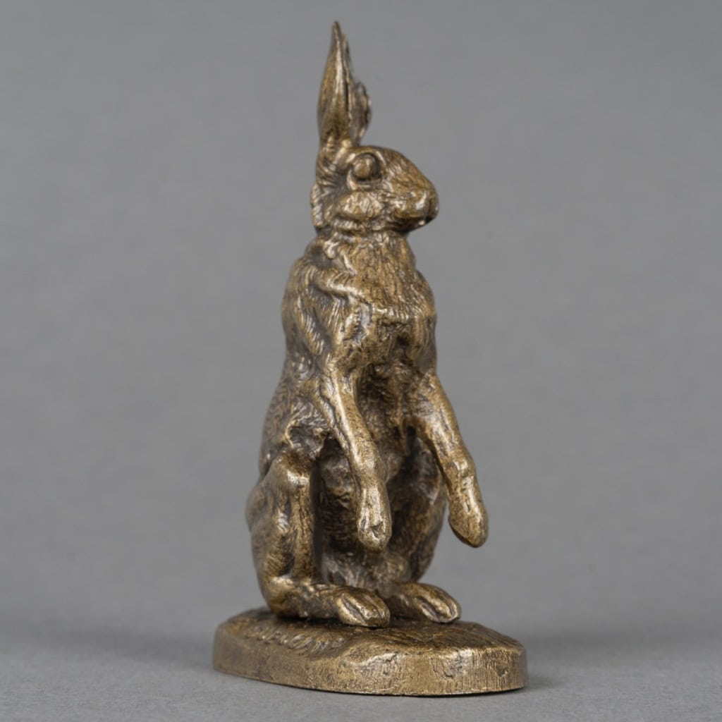 Sculpture – Lièvre à l’Arrêt , Alfred Dubucand (1828-1894) – Bronze 5