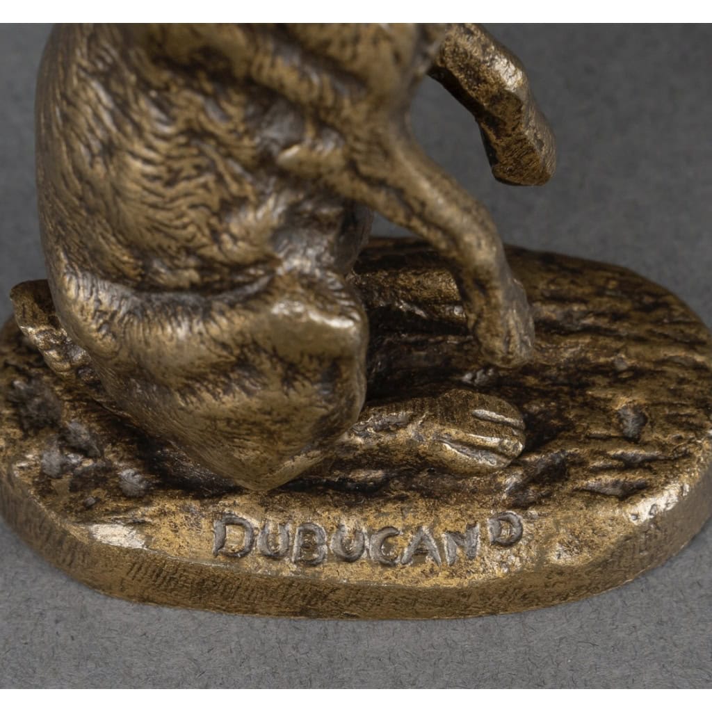 Sculpture – Lièvre à l’Arrêt , Alfred Dubucand (1828-1894) – Bronze 10