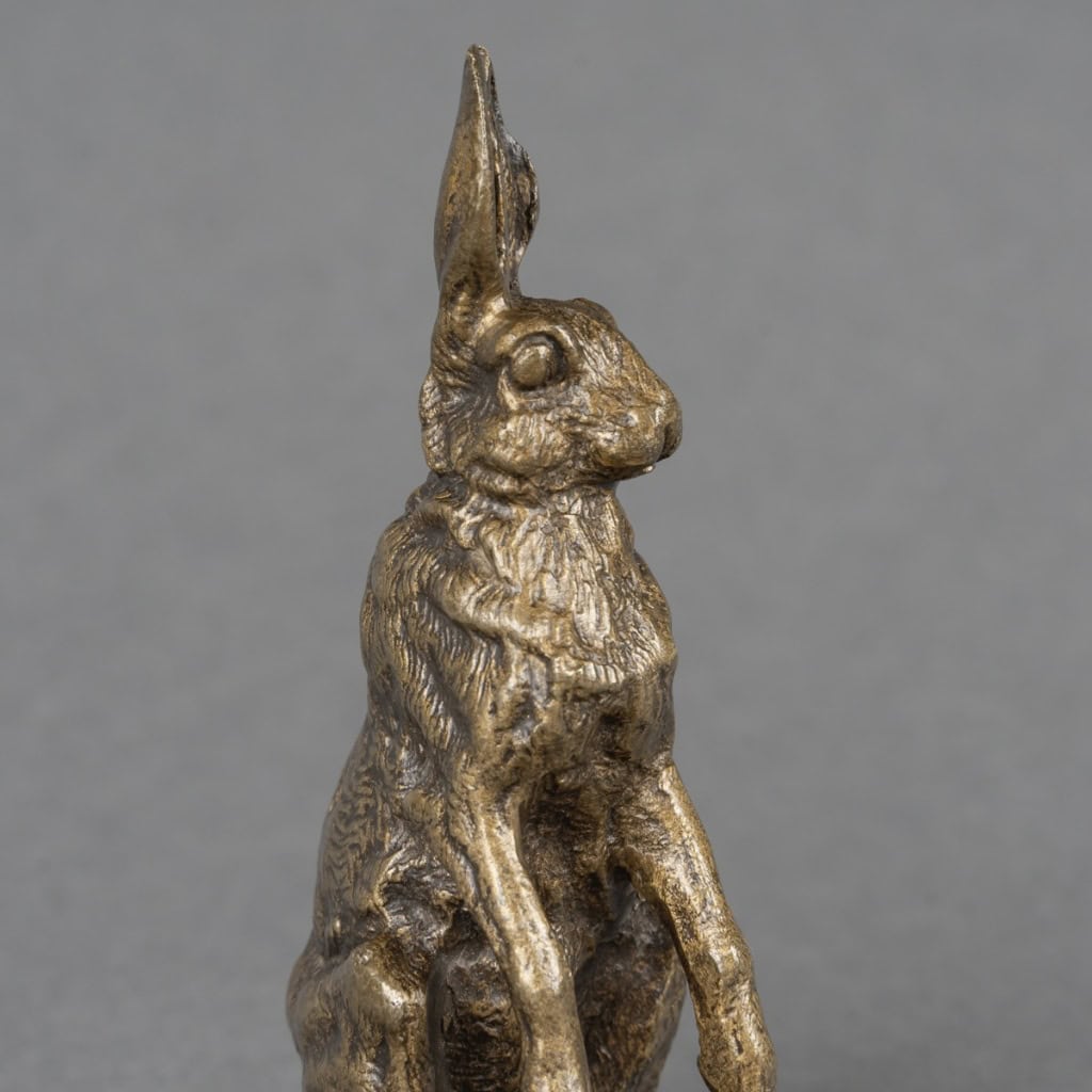 Sculpture – Lièvre à l’Arrêt , Alfred Dubucand (1828-1894) – Bronze 6