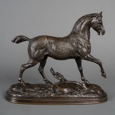 Sculpture – Étalon , Paul – Édouard Delabrièrre (1829-1912) – Bronze