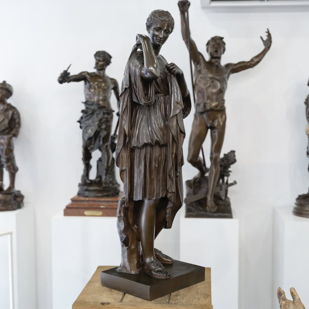 Sculpture – Diane De Gabies , Ferdinand Barbedienne Fondeur – Bronze 4